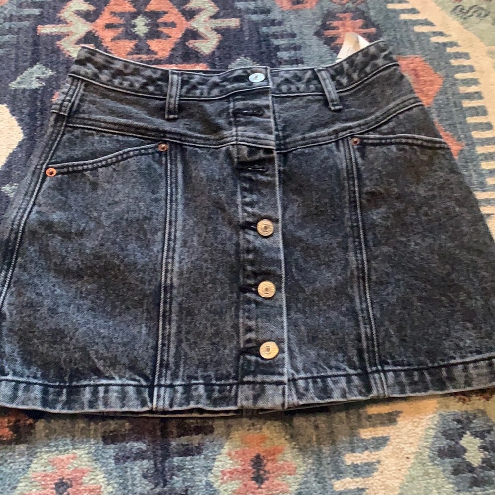 black denim skirt